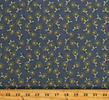 Cotton Bees Honey Bees Bumblebees Flowers Gray Fabric Print by the Yard D384.42