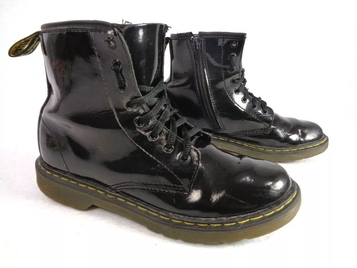 Dr martens delaney patent boots sale
