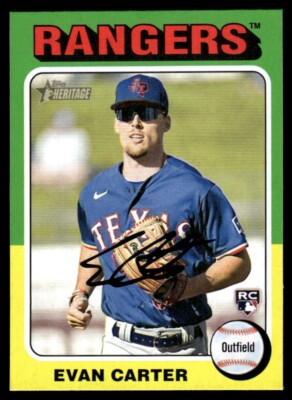 TOPPS 以外　 EVAN CARTER 2024 Topps Heritage Mini Evan Carter Rookie Texas Rangers