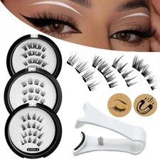 Women 3D Beauty Magnetic Eyelashes Reusable Magnetic Lashes Lash Curler Natural
