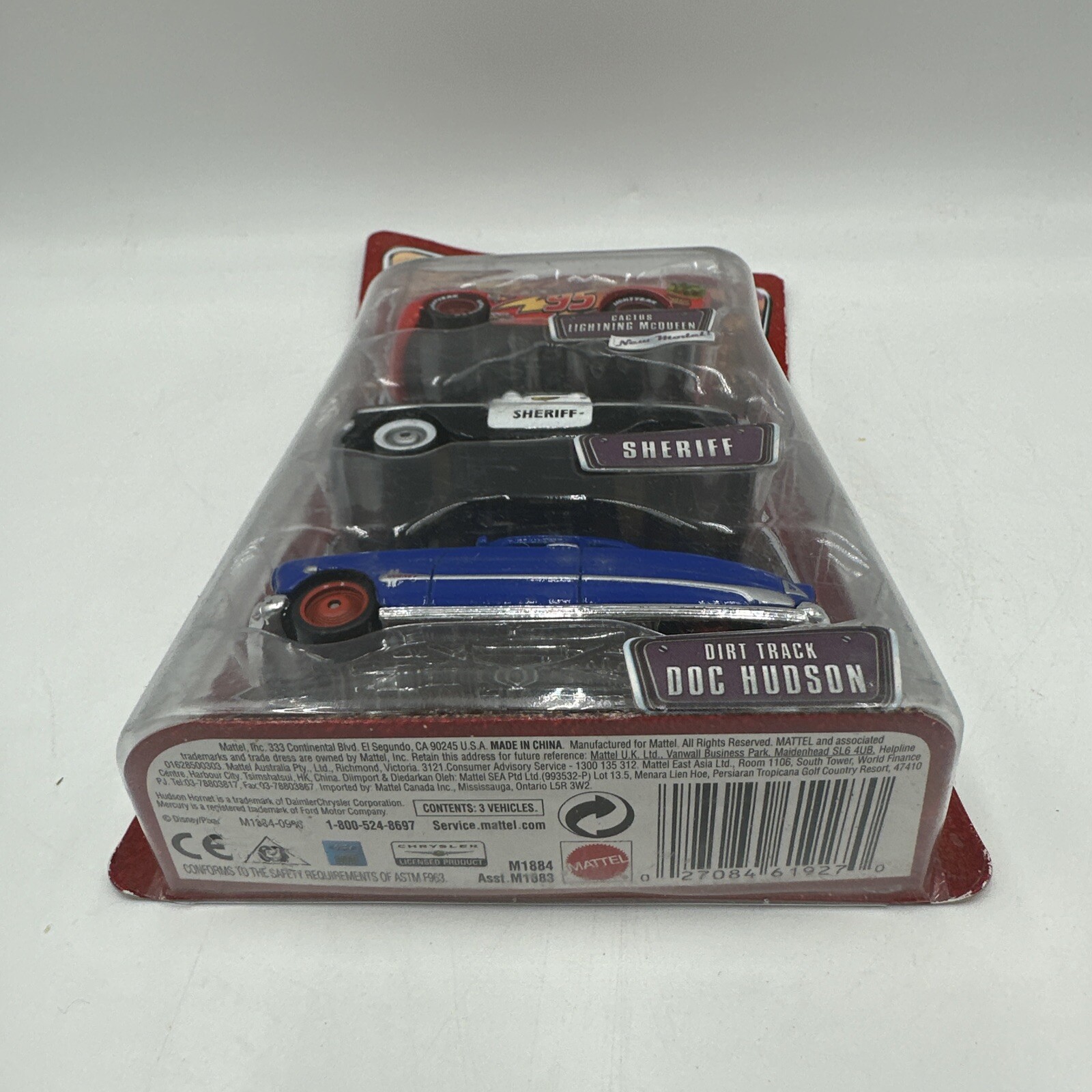 Disney Pixar Cars DIRT TRACK Lightning McQueen, Sheriff, Doc Hudson diecast NEW