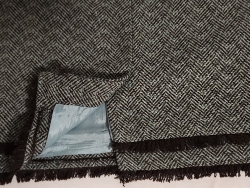 BUSHWACKER Herringbone Lined Tweed A-line Mini Skirt Size 4 UK 10 Brown Blue NWT - Picture 7 of 13