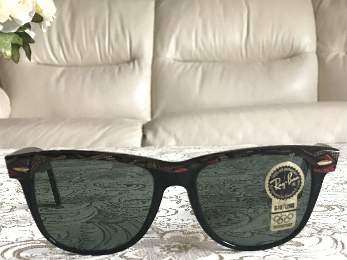 小物 B&L RAY-BAN WAYFARER U.S. OLYMPIC SERIES Authentic Vintage B&L Ray Ban 92' Olympics Wayfarer RB50 with G15