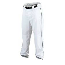 Rawlings White/Black YPRO150P Premium Baseball Semi-Relaxed Fit Piped Pant Youth
