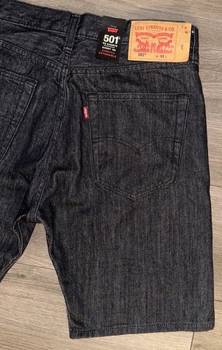 NWT Levi’s Premium 501 ‘93 Denim Jean Shorts Men’s 33 Heather Black 9 Inch Seam - Picture 15 of 20