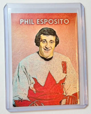 Phil Esposito Platinum Plated Artist Signed ''Team Canada'' Trading Card 1/1