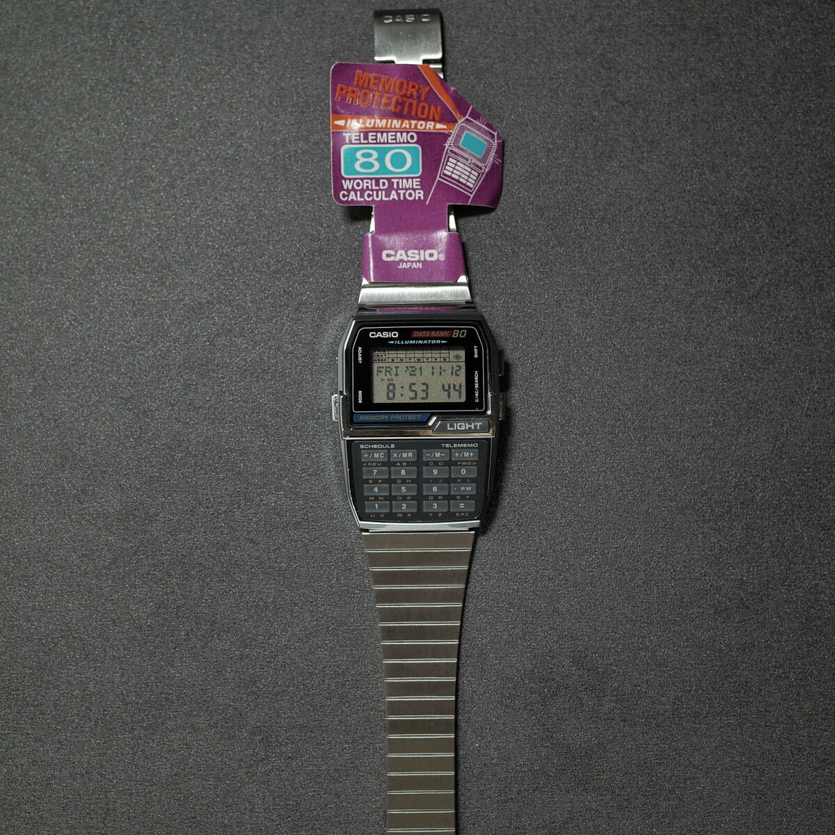 Vintage Casio DBC-810-1 Databank 80 Rare Calculator Watch Vintage Casio DBC-810-1 Databank 80 Rare Calculator Watch