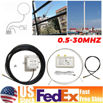 MLA-30+ (plus) 0.5~30MHz Ring Active Receive Antenna Wave SDR Loop Radio Antenna