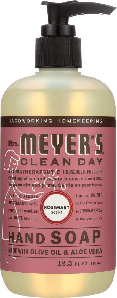 Mrs Meyers Rosemary Scented Hand Soap 12.5 Fl Oz Liquid Cleaner 1-Pack