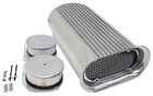 Polished Aluminum Hilborn Style Finned Air Scoop Single/Dual 4 Barrel Carburetor