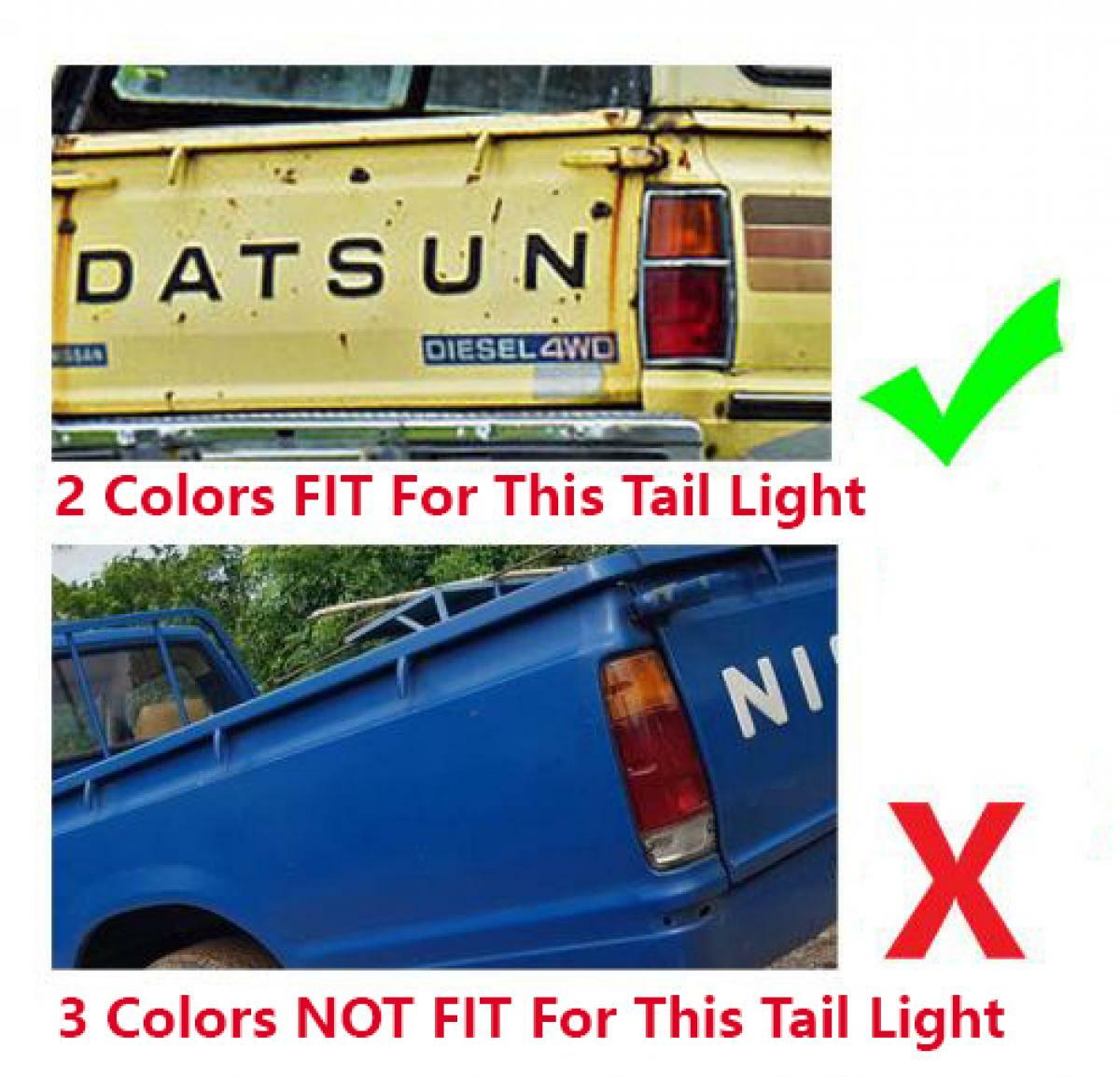 Left Tail Light Lamp Chrome Black Trim For Nissan Datsun 720 4WD