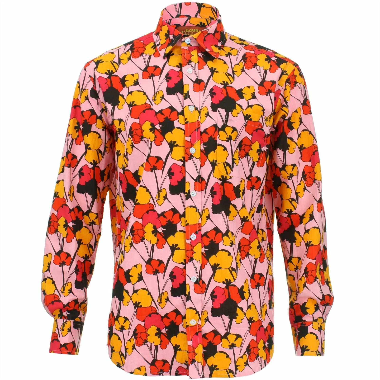Mens Shirt Loud Originals REGULAR FIT Abstract Pink Retro Psychedelic Fancy