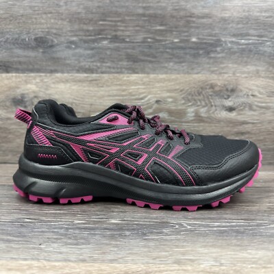 Asics Trail Scout 2 Shoes Women Running Sneakers Outdoor Black Pink Lace up