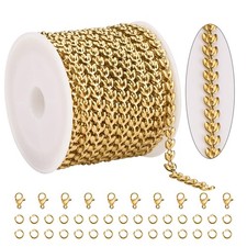 13 Feet Stainless Steel Chain for Jewelry Making Gold Plated Chains Bulk on R...