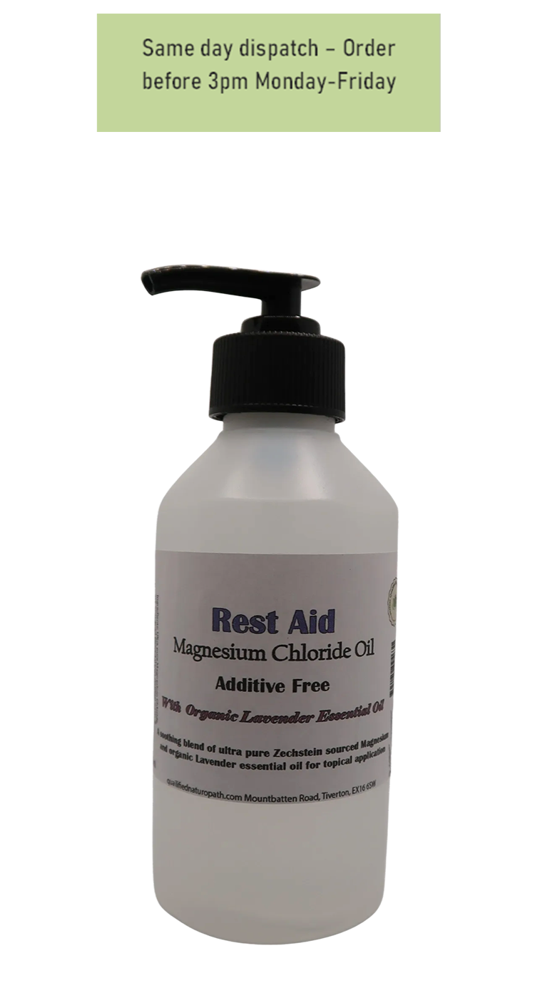 275ml Magnesium Rest Aid Oil Pump | Transdermal Magnesium Oil with Lavender