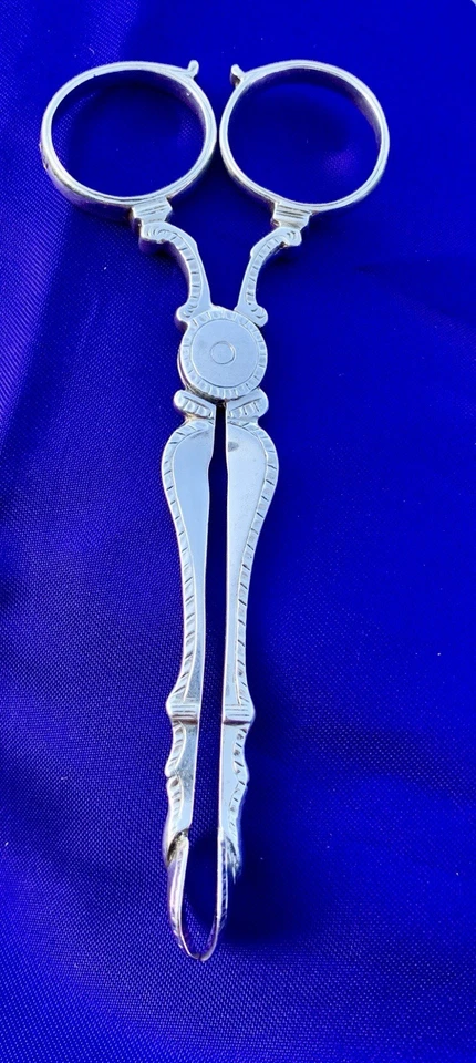 Antique Victorian Solid Silver Sugar Tongs / Tea Tongs - Birmingham 1880 Foto 2 de 4
