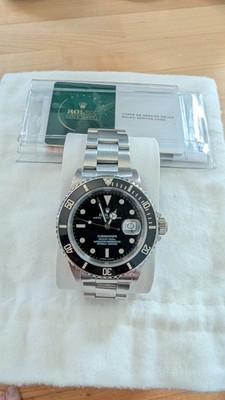 Rolex Submariner 16610 Silver Oyster Bracelet with Black Bezel