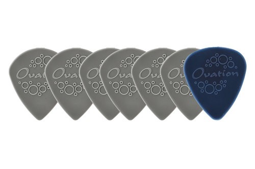 Plettro - Plettro Diamond Grip Picks Nylon Sharp Tip - 1,18 Mm - Sky Gray