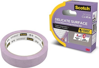 ScotchBlue Delicate Surface Advanced Masking Tape, 24 mm x 41 m, Super-sharp Pai