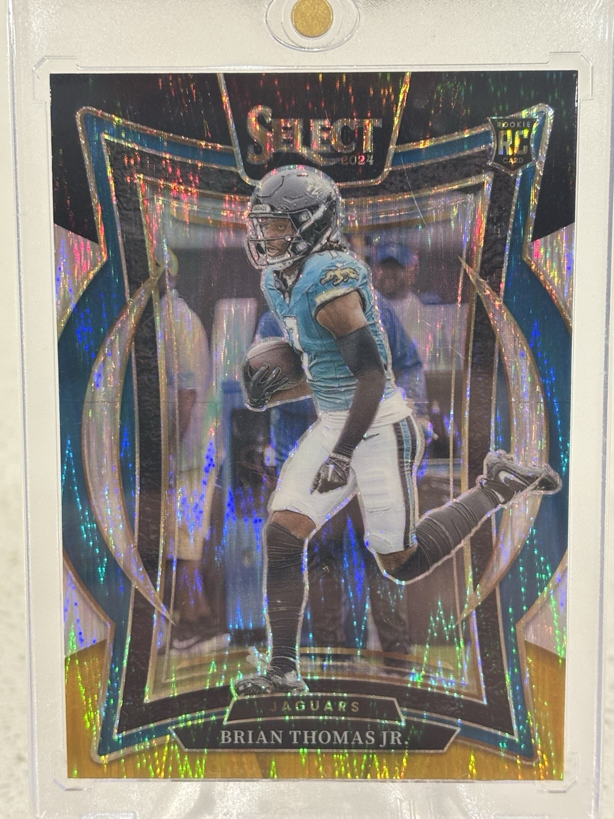 2024 Panini Select - Concourse Brian Thomas Jr. #91 Black & Gold Shock RC