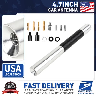 12 CM Silver Car Antenna Aerial Carbon Fiber Radio FM/AM For Jeep Accessories