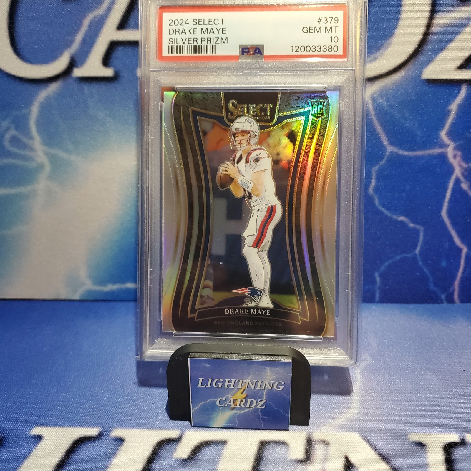 2024 Panini Select - Suite Level Drake Maye #379 Silver Prizm (RC) PSA 10