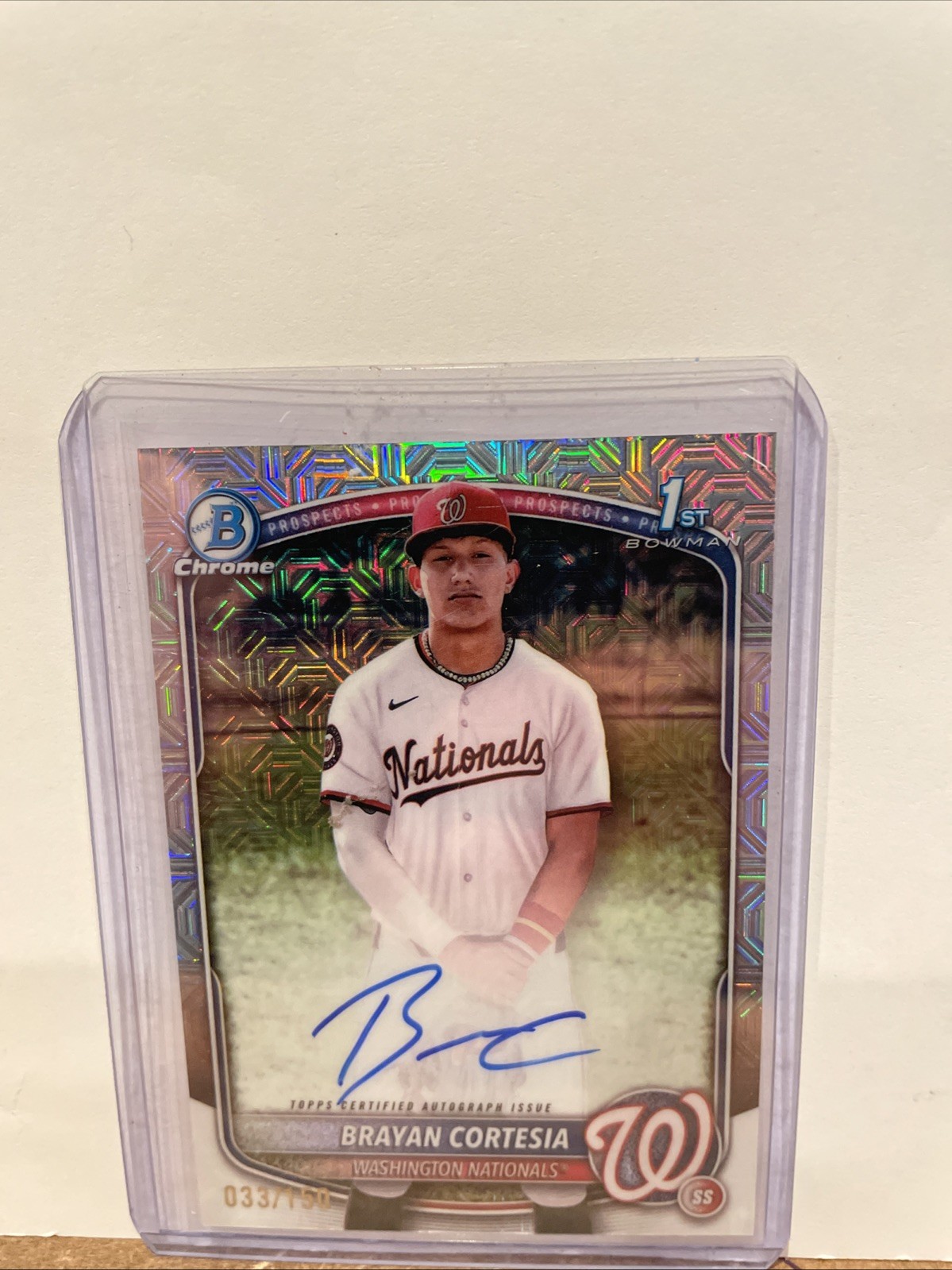 2025 Bowman Chrome Auto Brayan Cortesia HTA /150 1st Prospect Auto