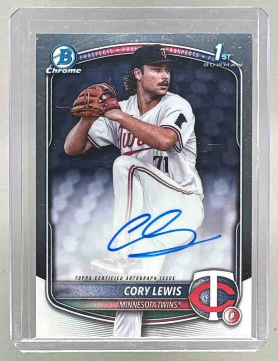 Cory Lewis 2025 Bowman Chrome #CPA-CLE Auto 1st Prospect