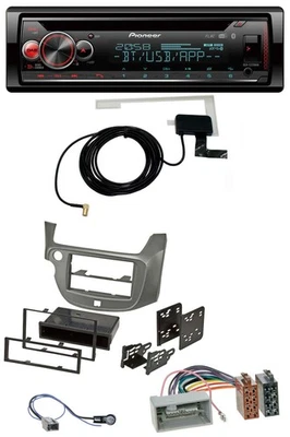Pioneer DAB CD MP3 USB Bluetooth Autoradio für Honda Jazz (ab 2009) - silber - Bild 1 von 2