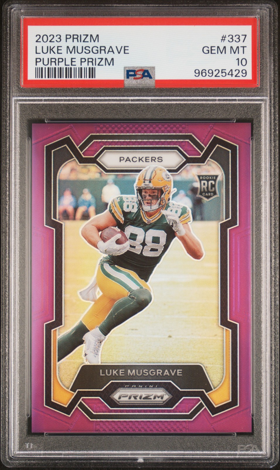 2023 Panini Prizm Luke Musgrave #337 Purple Prizm /125 PSA 10