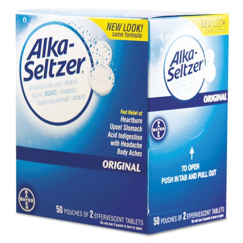 Alka-Seltzer BXAS50 - Антацидное и обезболивающее средство (50 штук в упаковке) Новое