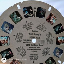 Vintage 3 Reel Set Complete Viewmaster Set Peter Pan Disney With Insert Mint 50s