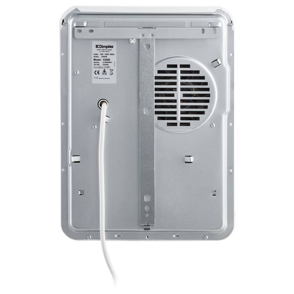 Chauffage d'appoint electrique Dimplex 376420 H 260E blanc soufflant fixe - 4