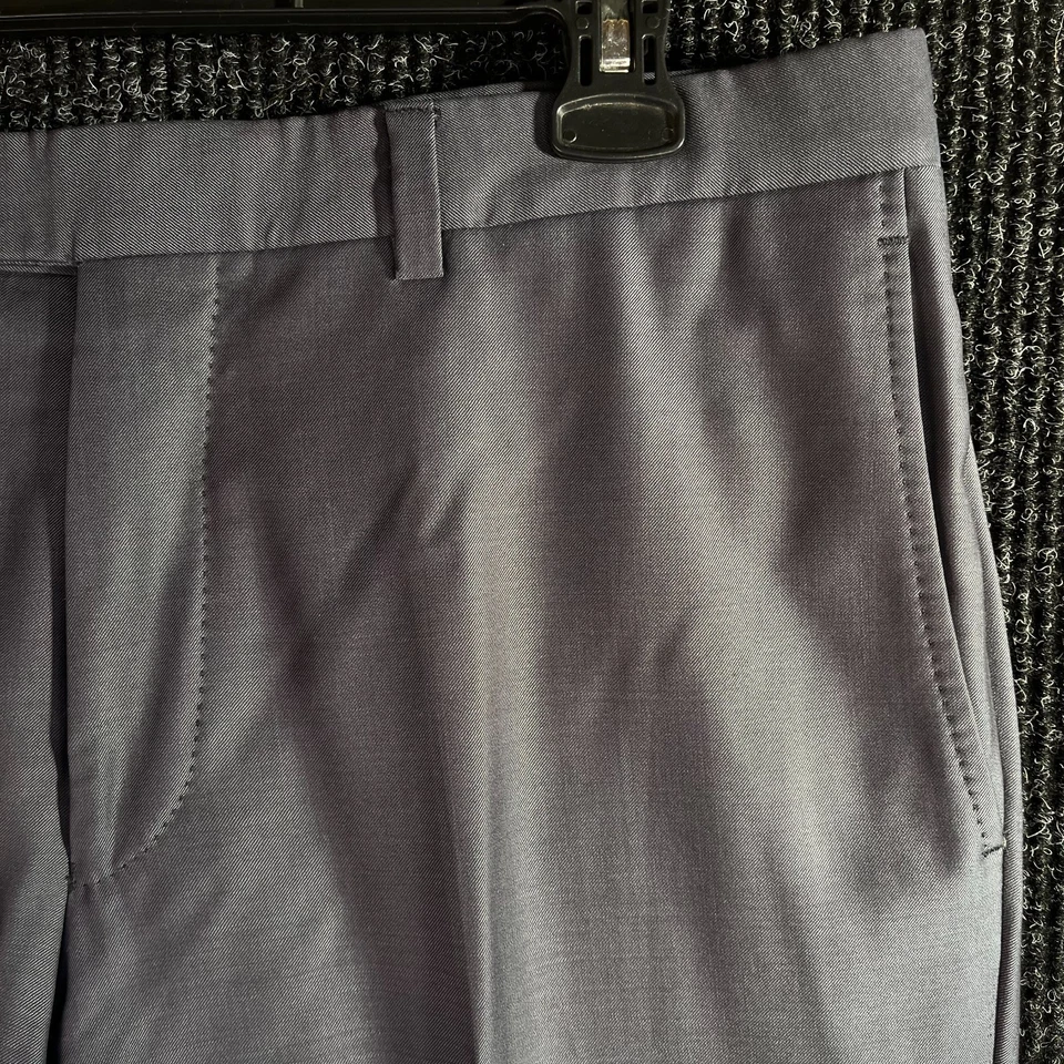 Pantalones de vestir Jack Victor para hombre 34x30 azul marino lana Super 120s Century Pant Limited Foto 4 de 4