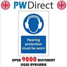 SIGN Hearing protection must be worn noise sound defenders loud plugs  MA936F