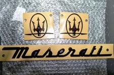 MASERATI GHIBLI 34CM LOGO SIGLA EMBLEMA FREGIO STEMMA SCRITTA NERO ORIGINALE 