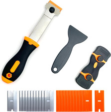 4 Pack Razor Blade Scraper Tool, Multi-Purpose Glass Scraper with 20 PCS Metal &