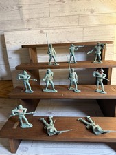 10 vintage Marx soft plastic 54mm American Civil War Union infantry toy soldiers