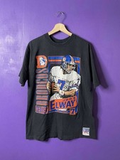 Denver broncos John Elway player t-shirt Black Reprint AN54974