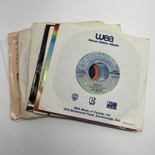 Lot of 10 Rock Pop New Wave Soul Funk 7" 45 RPM Vinyl Records 80s Canada Import