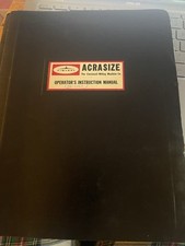 Cinncinati Acrasize Gaging System Operator's Instruction Manual JE-2512 Cntrless