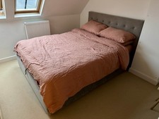 Eve, King Ottoman Bed, Solid Wood, Upholstered Grey Velvet, Storage, Adjustable