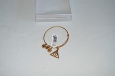 Alex and Ani Harry Potter Gold Plated Deathly Hallows Bangle EWB Bangle Bracelet