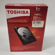 New Toshiba 3.5" P300 1TB SATA III 6Gbps HDD HDWD110