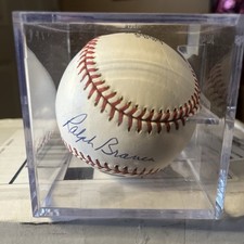 Ralph Branca signed OML Baseball - 2001 Topps Archives Reserve - Topps COA