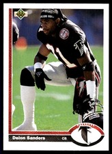Deion Sanders 1991 Upper Deck #154 Falcons NFL READ FREE SHIPPING AutographDen