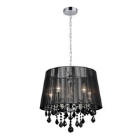 Chrom Schwarz Glamour Klassisch HäNgelampe Pendelleuchte 5X40W/E14 45X100 [Cm]