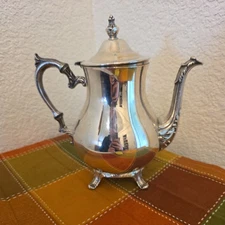 Ornate I S Co International Silver Company Coffee Teapot Vict. Pattern 10" T