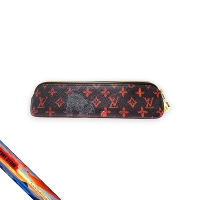 Louis Vuitton GI0357 Catgram Pencil Case Brown Monogram Pouch Cat