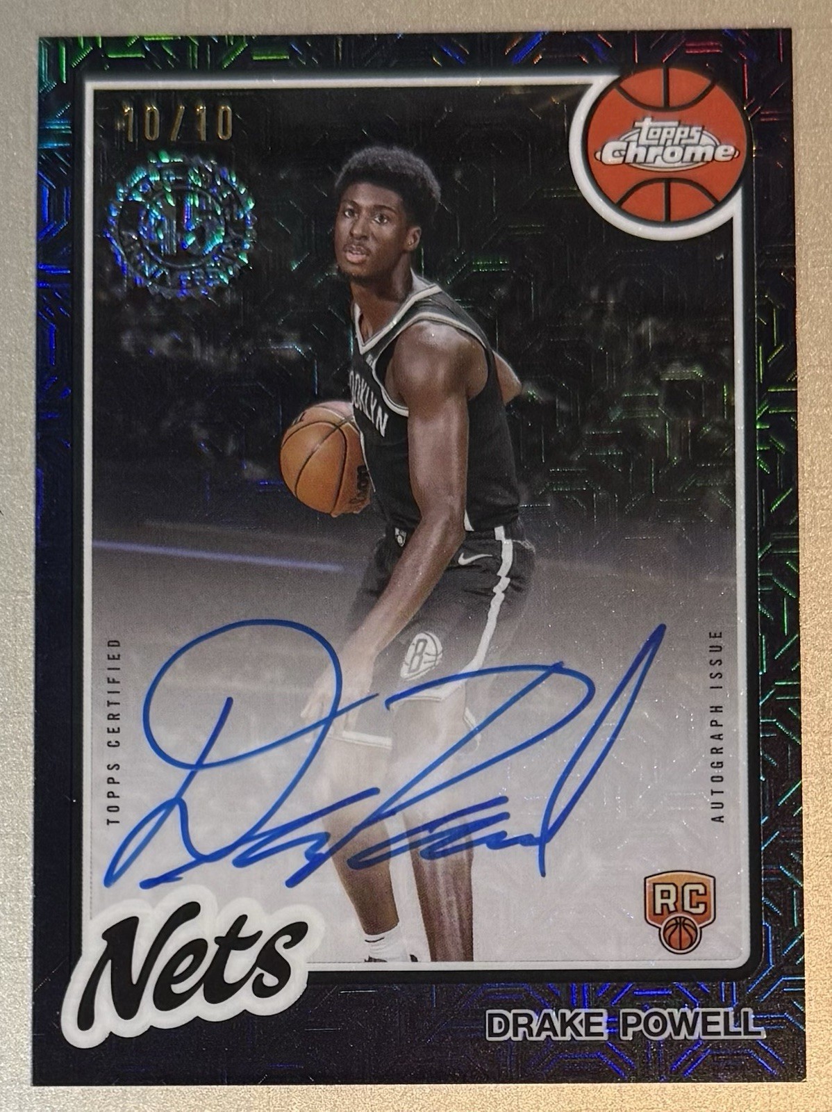 2025-26 Topps Chrome Drake Powell Black Mojo Auto /10 80CR2-DP